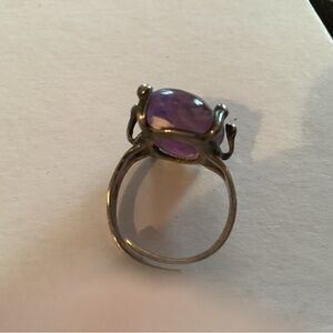 vintage  sterling silver ring..unknown purple stone